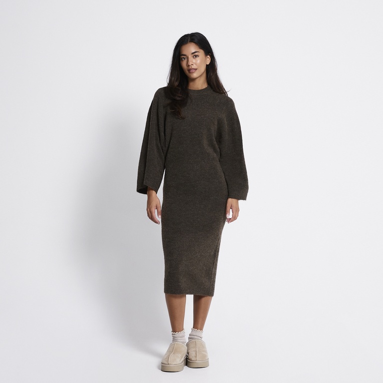 Midi knit dress "Dawn" Brown